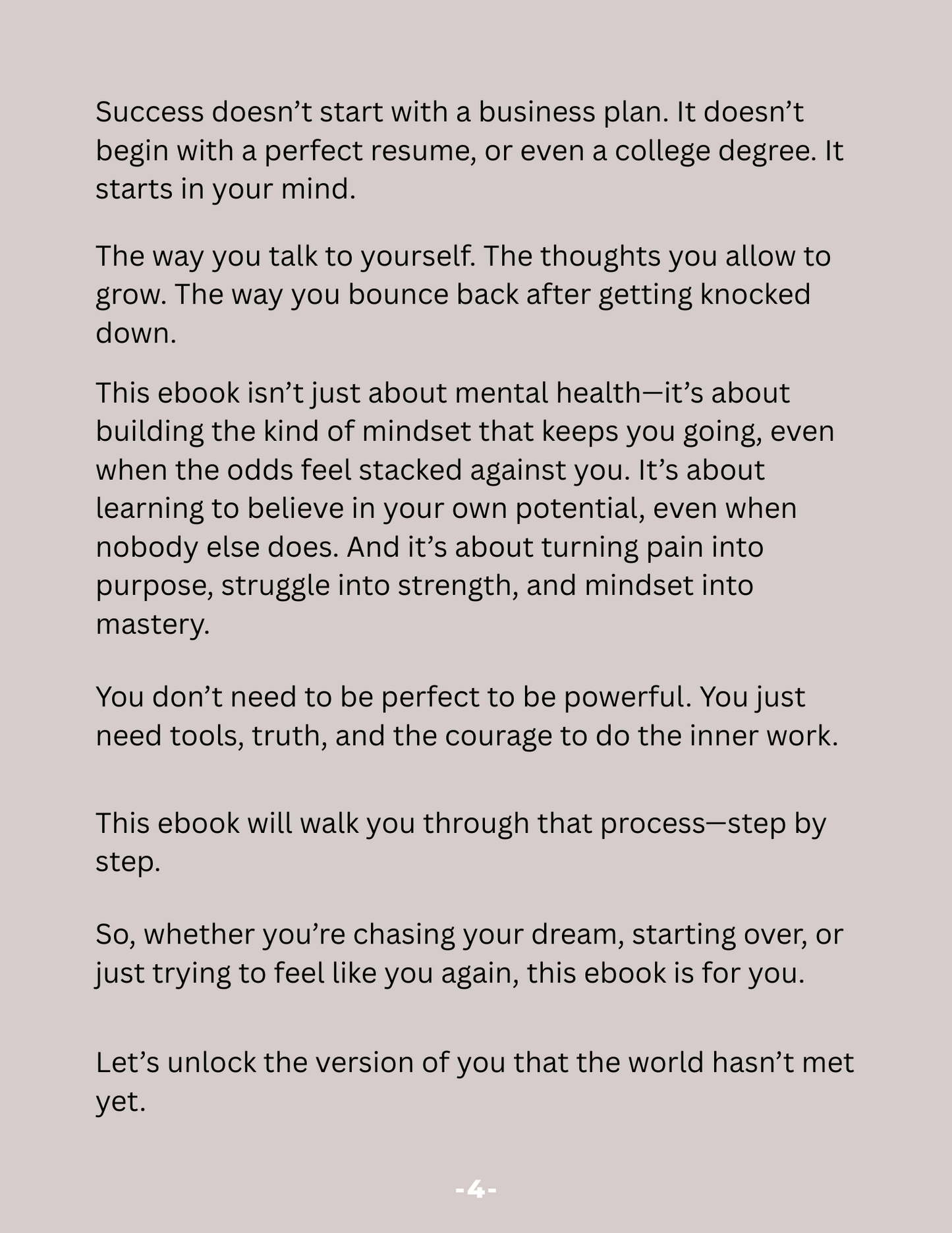 "Mind Over Everything: Mastering Mental Health for Unstoppable Success" FREE WORKBOOK INCULDED