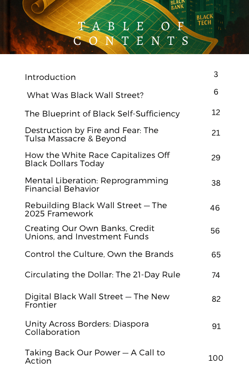 Rebuilding Black Wall Street: A 2025 Blueprint for Economic Power